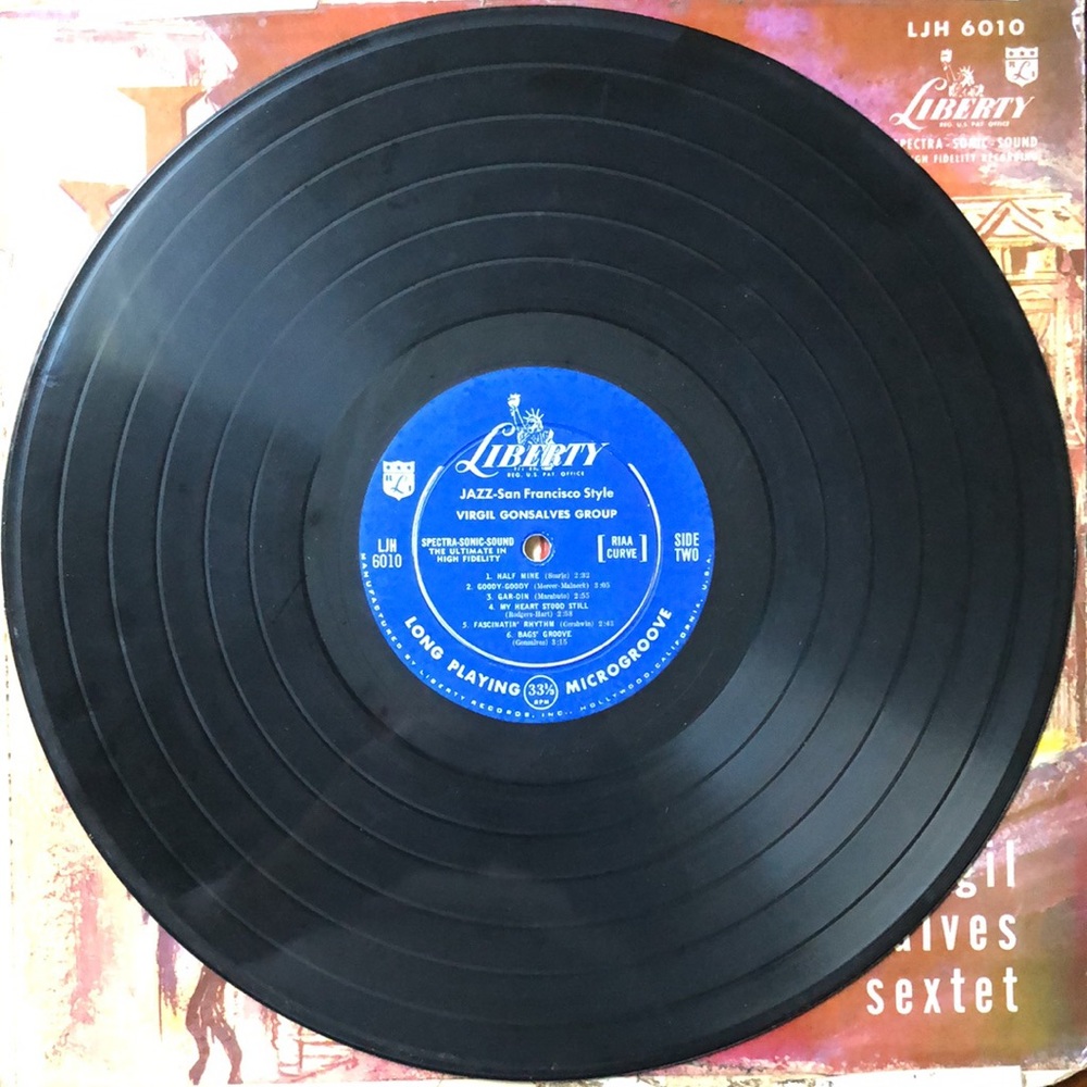 Virgil Gonsalves Jazz-San Francisco Style Vinyl LP '56